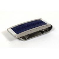 Colibri Mens Stainless Steel Arctic Blue & Silver Money Clip (End of Line)